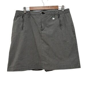 Hugo Boss Women’s Black and White Plaid Cotton Pencil Mini Skirt Size 8